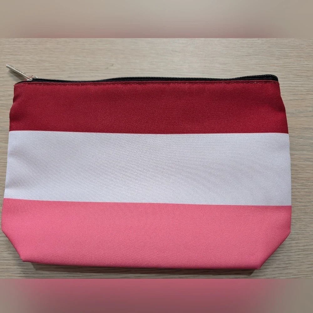 Clinique × Kate Spade 'hello gorgeous' Striped Makeup Bag Cosmetic Pouch NEW - Picture 6 of 6